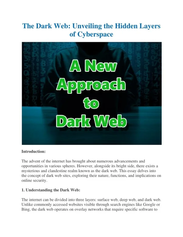 sites on the dark web